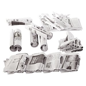 Newspaper set 3D model