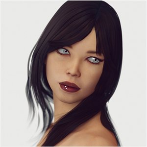 Slim Brunette Lowpoly Rigged Model
