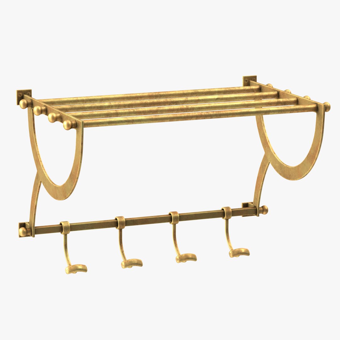 3D Antique Gold Luggage Rack With Coat Hooks https://p.turbosquid.com/ts-thumb/Rw/5eCSgm/rY/07/jpg/1726053029/1920x1080/fit_q87/ef103866277c64a68b11f85faeacc87296f6b31f/07.jpg