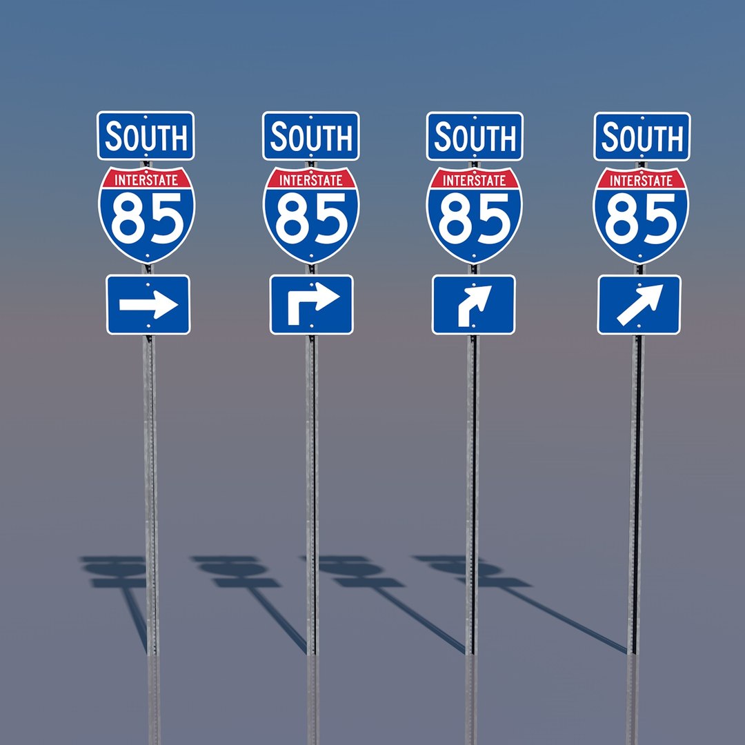 interstate 85 signs 3d c4d https://p.turbosquid.com/ts-thumb/Rw/6N9tLR/8be8iGMl/interstate85southrightturnneutered/jpg/1368551923/1920x1080/fit_q87/7c43c54d999f470cef49992b096294e9fb91e176/interstate85southrightturnneutered.jpg