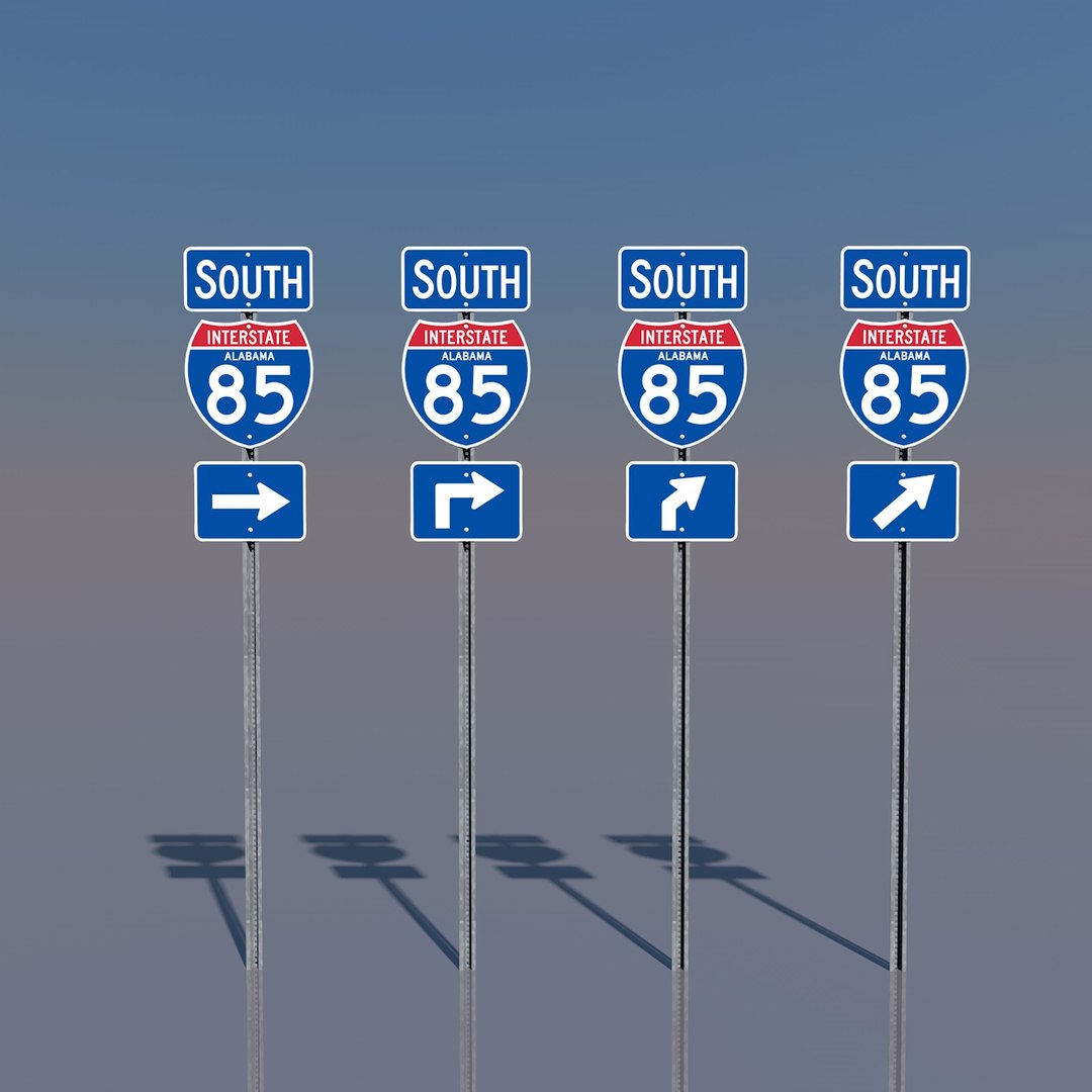 interstate 85 signs 3d c4d https://p.turbosquid.com/ts-thumb/Rw/6N9tLR/8eoyLJ5s/interstate85southrightturnalabama/jpg/1368551923/1920x1080/fit_q87/a2ce0d06a90aa3e2e9ca9ef87e19894b054dd990/interstate85southrightturnalabama.jpg