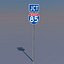 3D Alabama Interstate 85 Zeichen