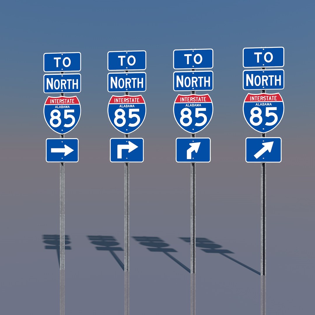 interstate 85 signs 3d c4d https://p.turbosquid.com/ts-thumb/Rw/6N9tLR/K8Y0COXQ/tointerstate85northrightturnalabama/jpg/1368551924/1920x1080/fit_q87/169356c80d02a1b7cfc2c9610096d8ebc070b68c/tointerstate85northrightturnalabama.jpg
