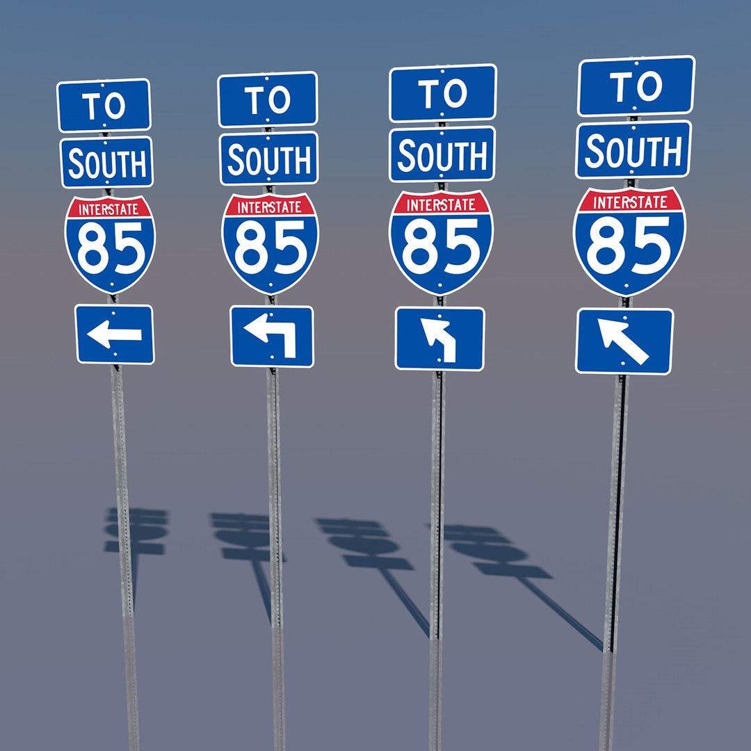 interstate 85 signs 3d c4d https://p.turbosquid.com/ts-thumb/Rw/6N9tLR/jIx1ImPG/tointerstate85southleftturnneutered/jpg/1368551924/1920x1080/fit_q87/996b3e57c074466b16cefd69999377f9ea670544/tointerstate85southleftturnneutered.jpg