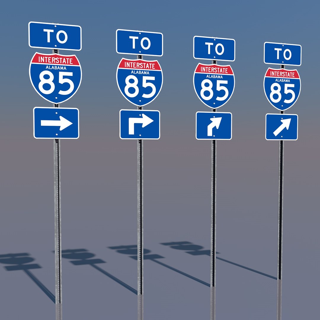 interstate 85 signs 3d c4d https://p.turbosquid.com/ts-thumb/Rw/6N9tLR/lqg5R9OC/tointerstate85rightturnalabama/jpg/1368551924/1920x1080/fit_q87/4284dbcfca6e09afb5a693008862266f2c39ace7/tointerstate85rightturnalabama.jpg