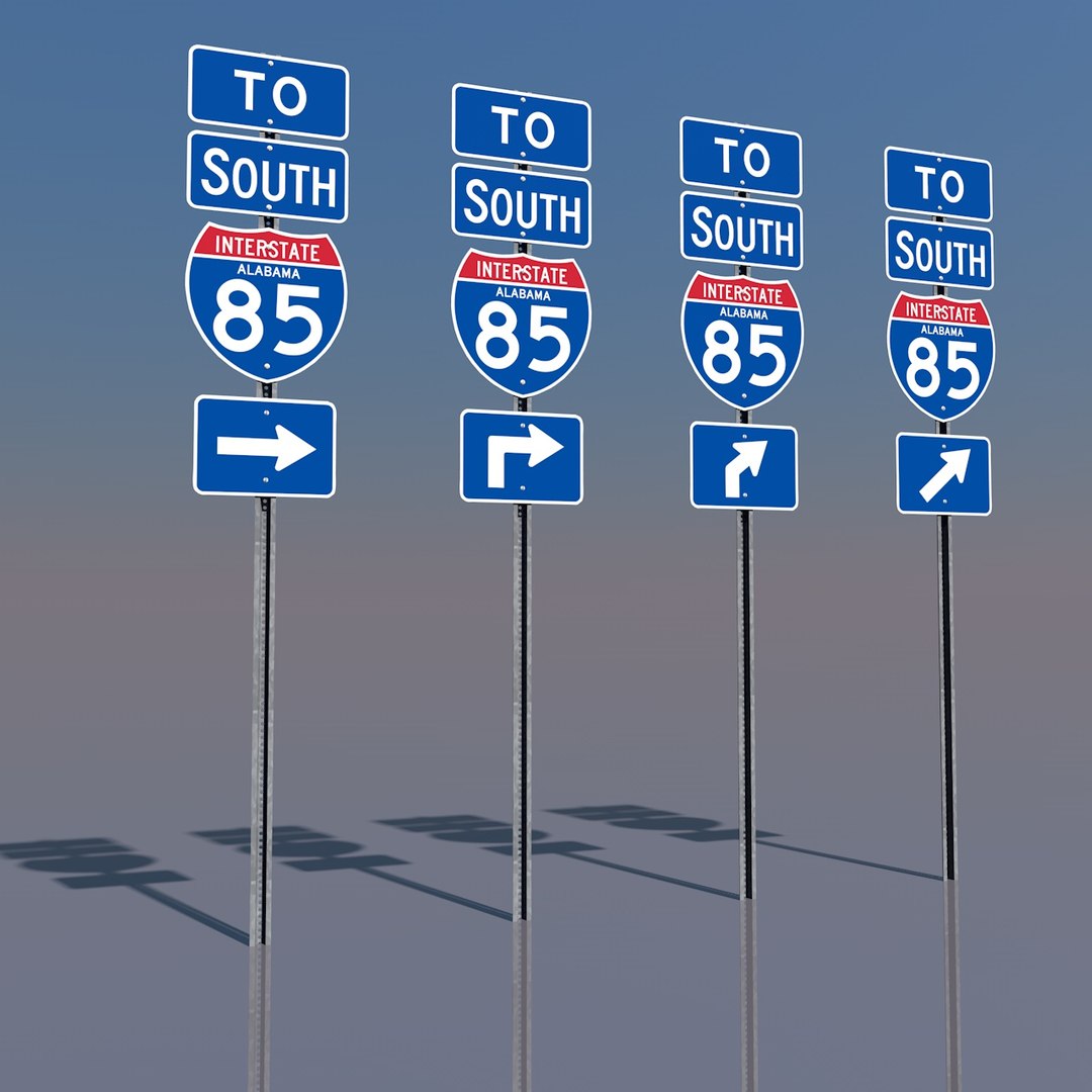 interstate 85 signs 3d c4d https://p.turbosquid.com/ts-thumb/Rw/6N9tLR/mMVMcPvO/tointerstate85southrightturnalabama/jpg/1368551924/1920x1080/fit_q87/0b17a8f553c155d335291cc88d20dd561ef4607f/tointerstate85southrightturnalabama.jpg