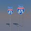 3D Alabama Interstate 85 Zeichen