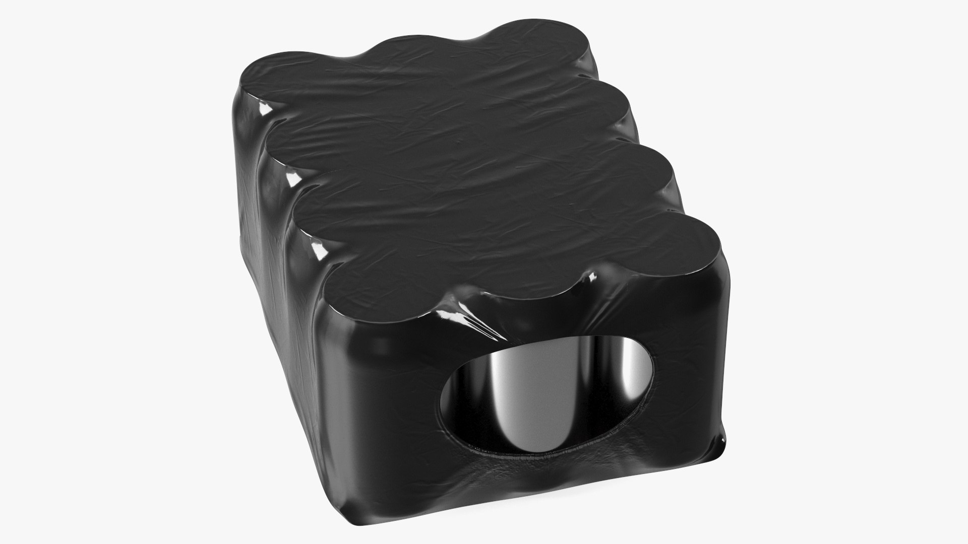 Aluminium Can 330ml 12 Pcs Pack Black 3D model preview