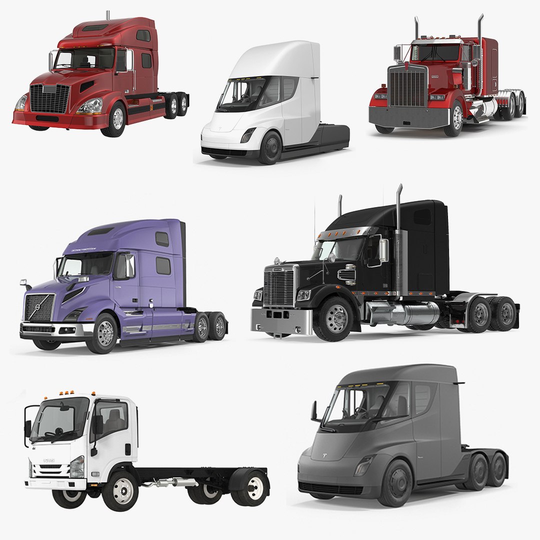 Trucks Collection 3 3D model preview