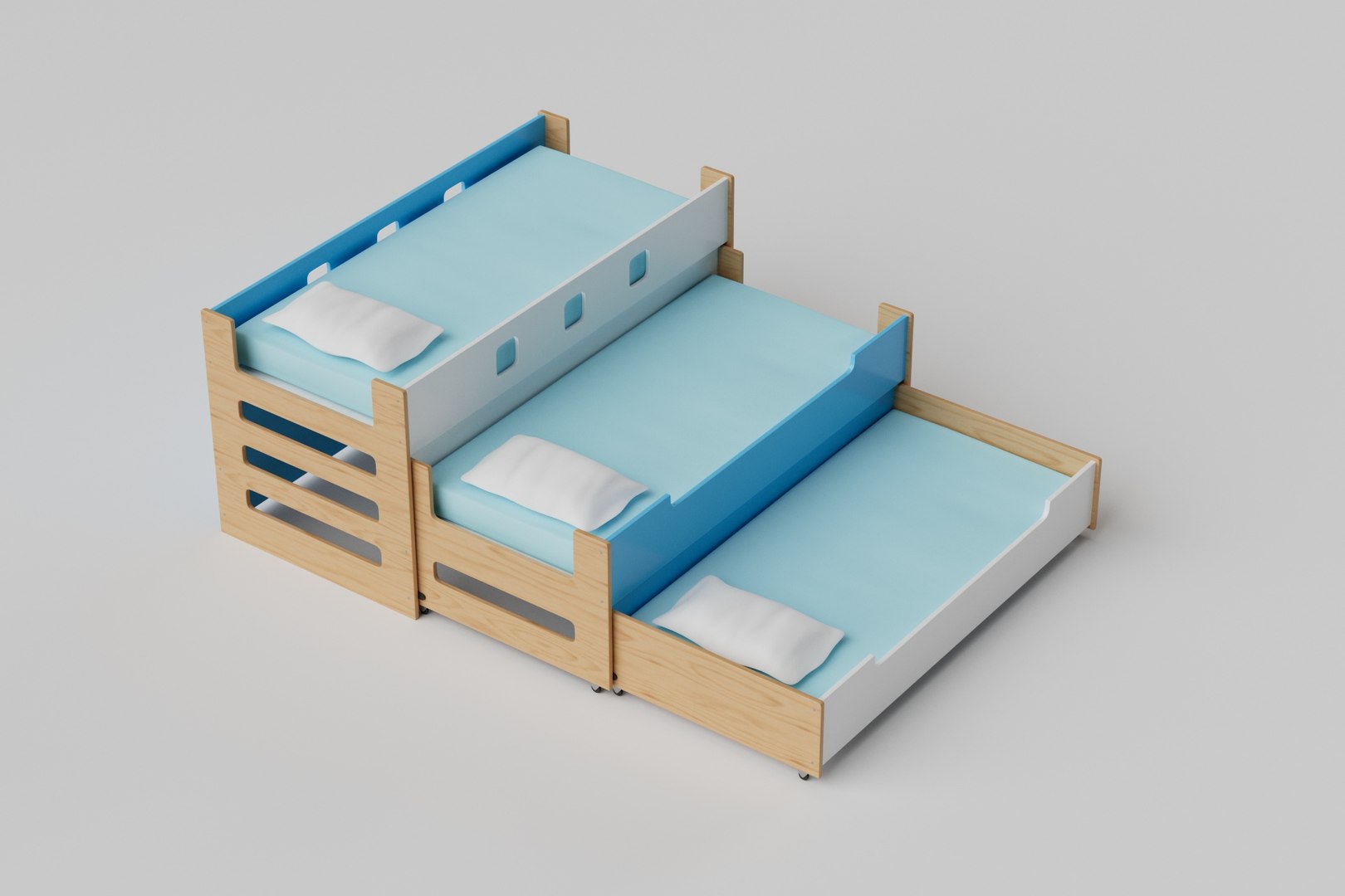 3D Child Expandable Bed 3 In 1 PBR TurboSquid 2017045