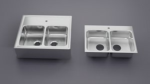 3D kitchen sink model