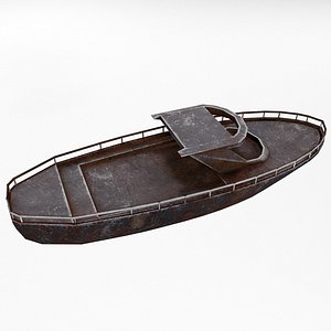 3D rusty ship metal rust model