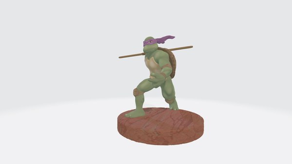 3D модель TMNT в боевой позе - TurboSquid 2318631
