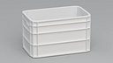 Portable Plastic Crate white