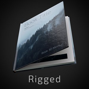 Rigged Hardcover Book Mockup