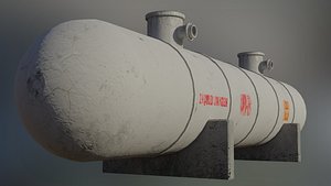 3D Industrial Liquid Oxygen Storage Tank model