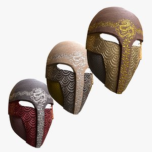 Asian Mask - Low Poly 3D