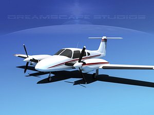 3d piper seminole pa-44-180t turbo model