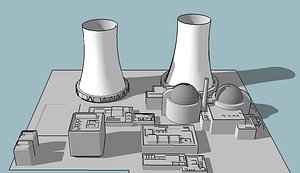 Nuclear power plant 3D model