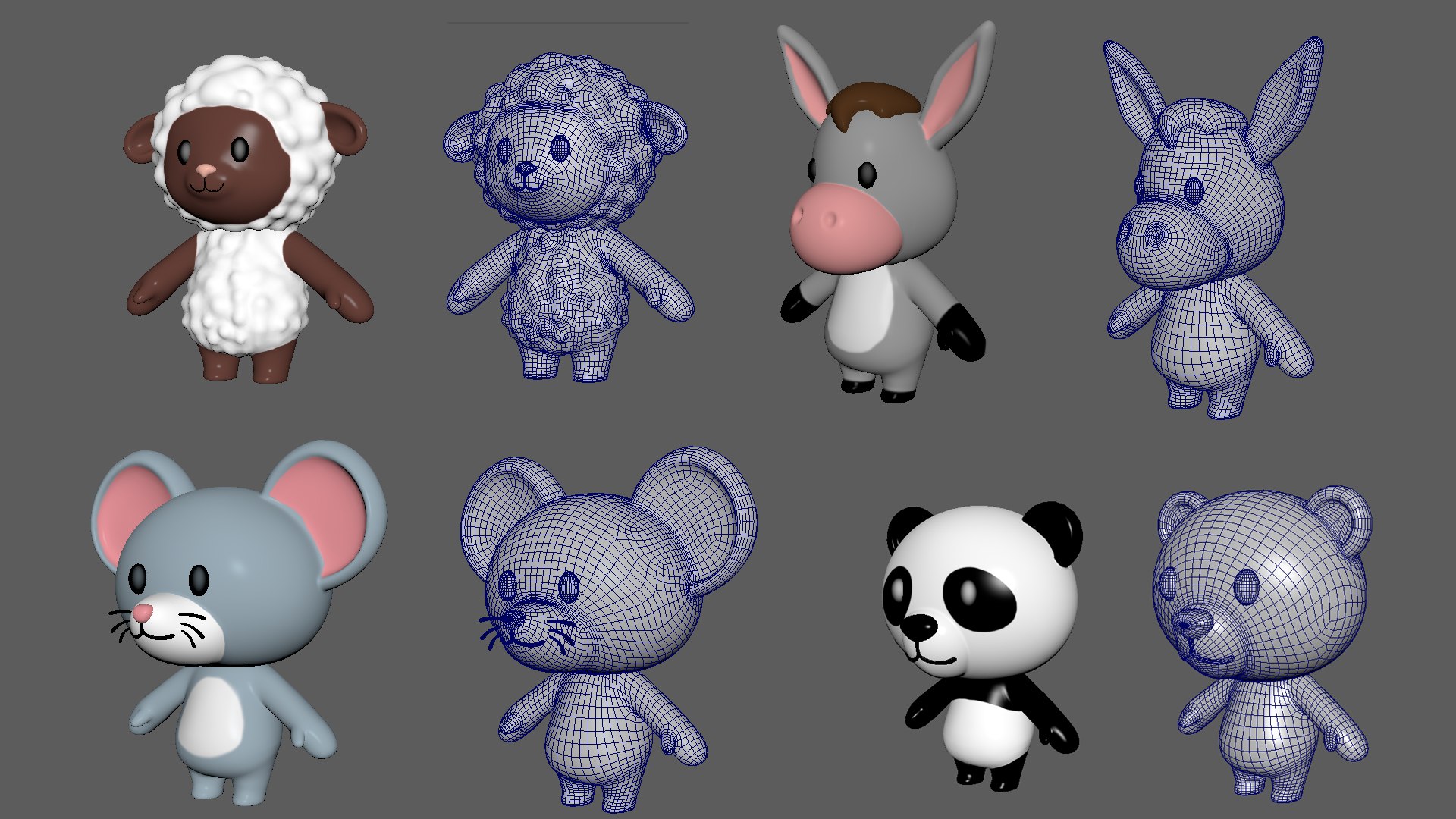 Cartoon Animal 3d Models Pack Vol2 3D Model - TurboSquid 2321787