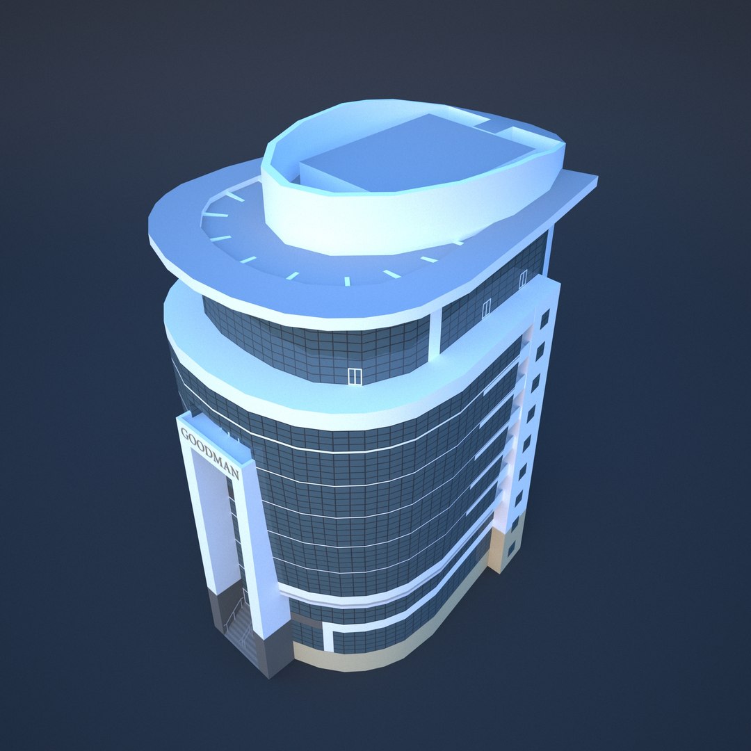 Goodman Plaza Model TurboSquid 1610416