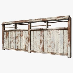 Painted Tall Japanese Fence