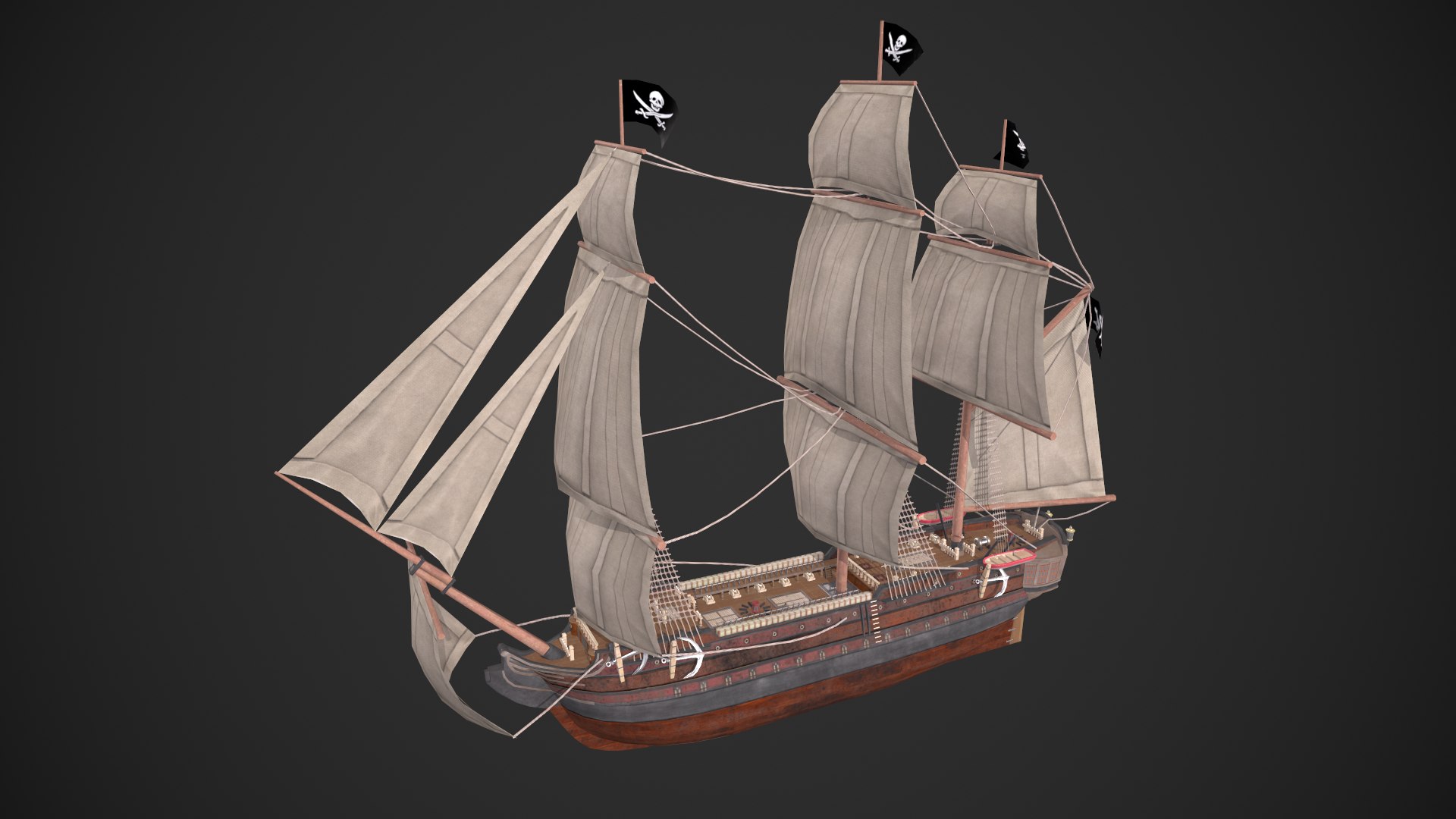 3D Galleon Ship - TurboSquid 1805357