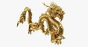Golden Chinese Dragon 3D Model