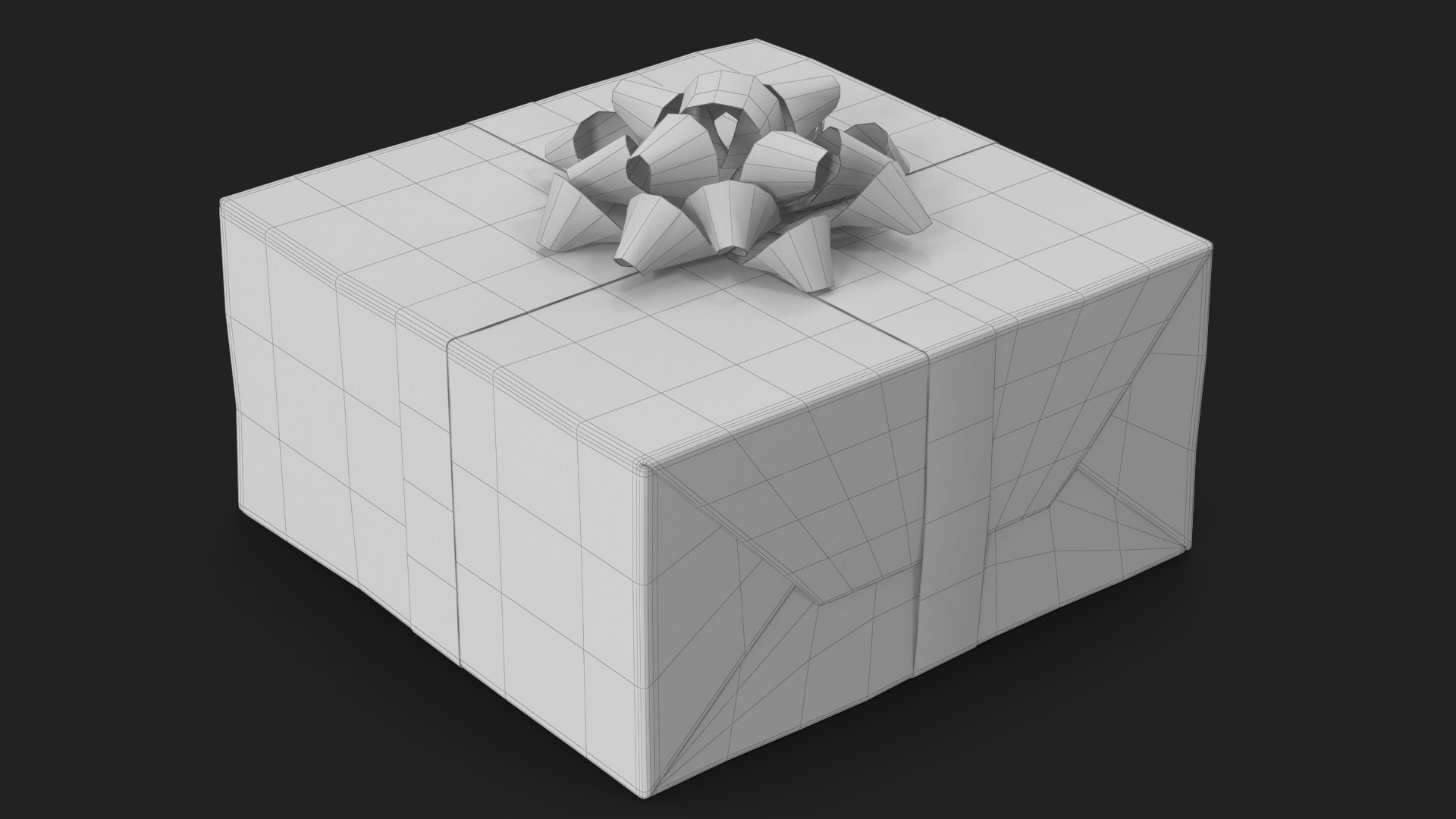 3D Gift Box With A Bow White V3 - TurboSquid 2539153