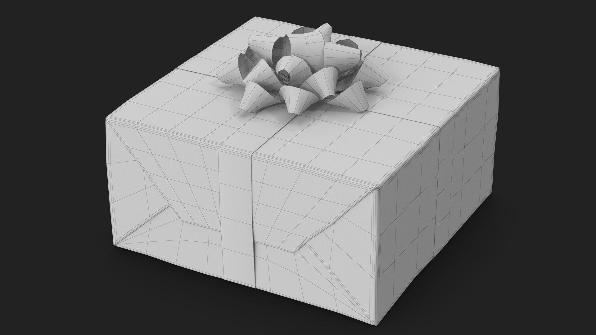 3D Gift Box With A Bow White V3 - TurboSquid 2539153