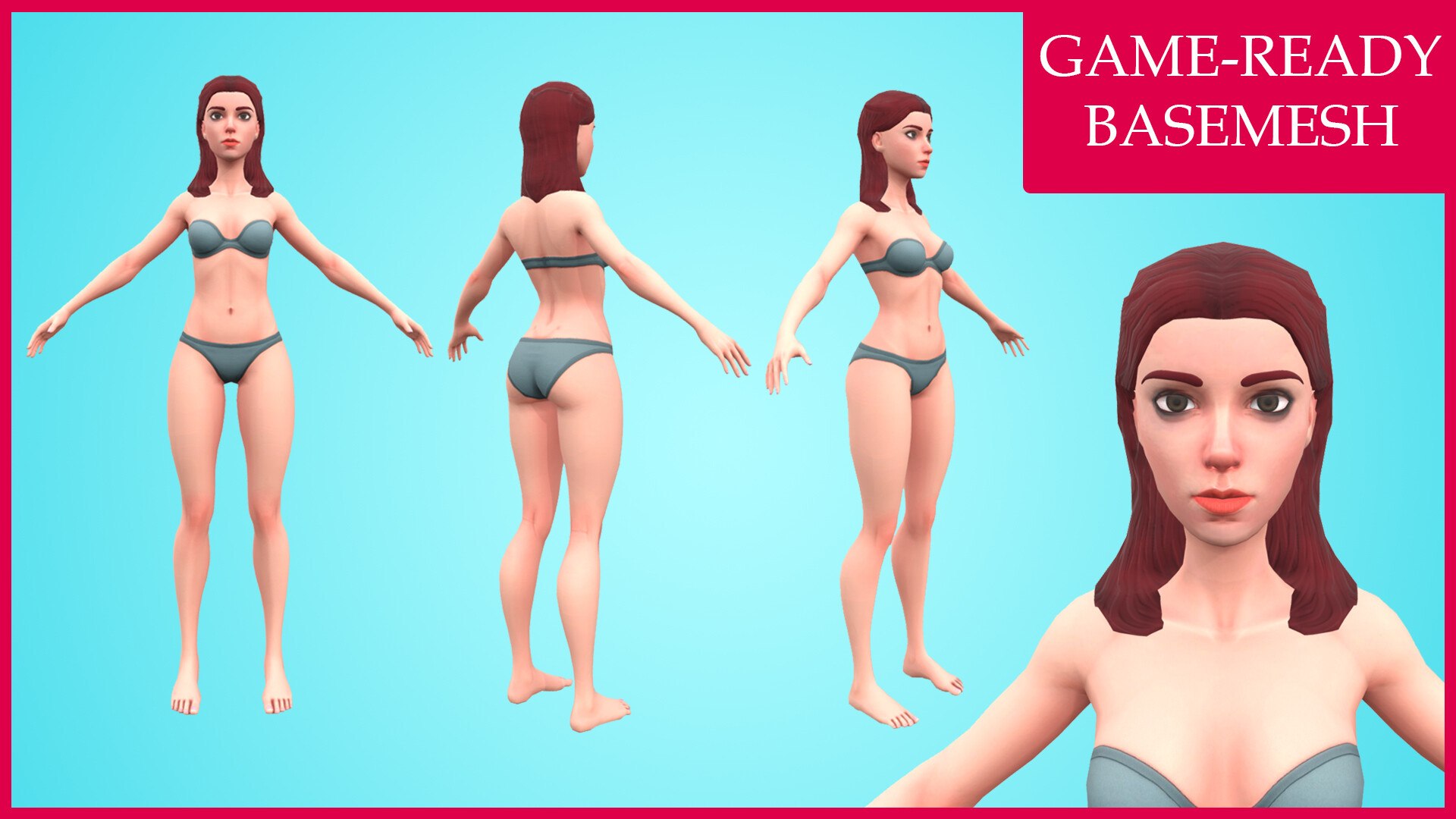 Aline - Female Base Mesh - Cartoon Character 3D model https://p.turbosquid.com/ts-thumb/Rw/vyCZ8F/ms/stylizedbasemeshaline1/jpg/1687621801/1920x1080/fit_q87/a53cb295f05bd80eda67933c6f9a2ef9f5d251bf/stylizedbasemeshaline1.jpg
