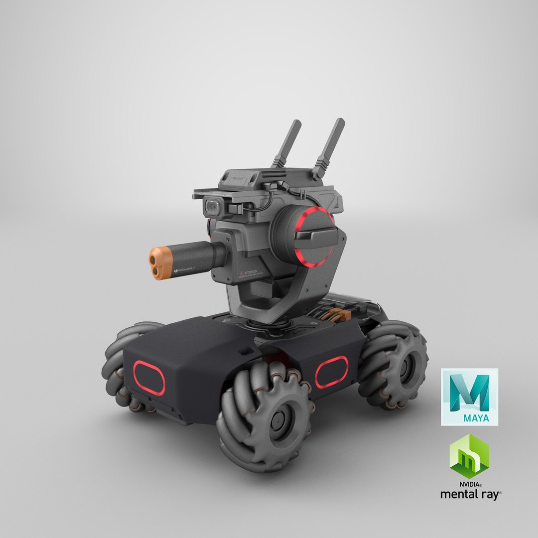 3D model dji robomaster s1 https://p.turbosquid.com/ts-thumb/Rw/ydJT5M/j9QktfwU/stemcell_maya_mental_ray_render/png/1577837077/1920x1080/fit_q87/e6dca6438bdf724d2f7724f881466b139c6aacd6/stemcell_maya_mental_ray_render.jpg