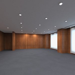 3D Wooden Meeting Room