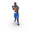 Afroamericano Boxer 2 Pose 3 modelo 3D
