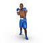 Afroamericano Boxer 2 Pose 3 modelo 3D