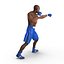 Afroamericano Boxer 2 Pose 3 modelo 3D