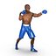 Afroamericano Boxer 2 Pose 3 modelo 3D