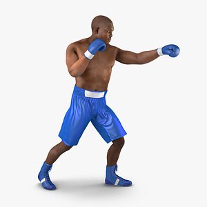 3d model african american boxer 2