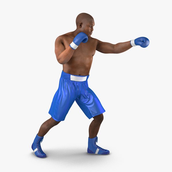 3d model african american boxer 2