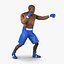 Afroamericano Boxer 2 Pose 3 modelo 3D