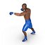 Afroamericano Boxer 2 Pose 3 modelo 3D