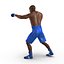 Afroamericano Boxer 2 Pose 3 modelo 3D