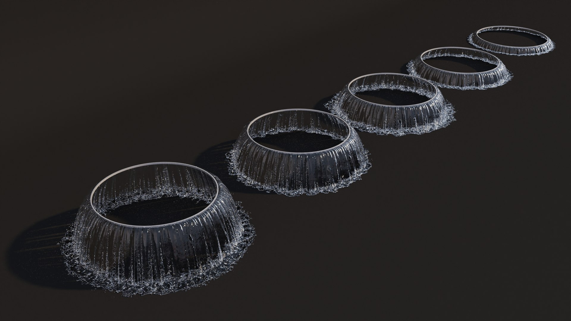 Collection Waterfall Fountains Cascade - 14 3D model - TurboSquid 1927746