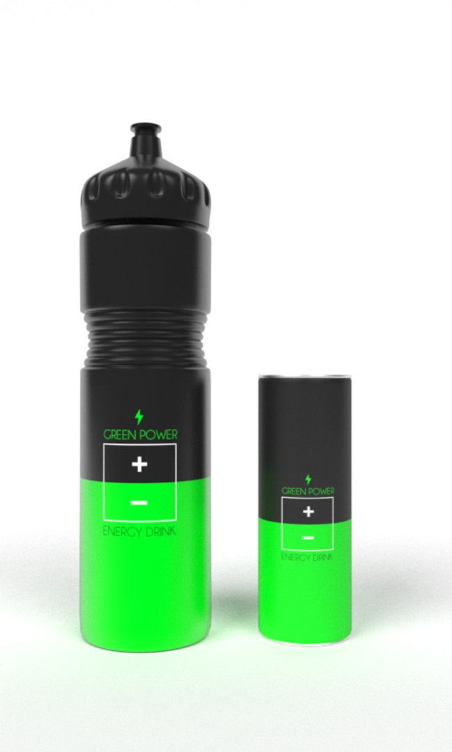 energy drink set 3d 3ds