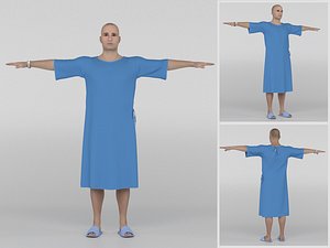 3D Patient with Blue gown