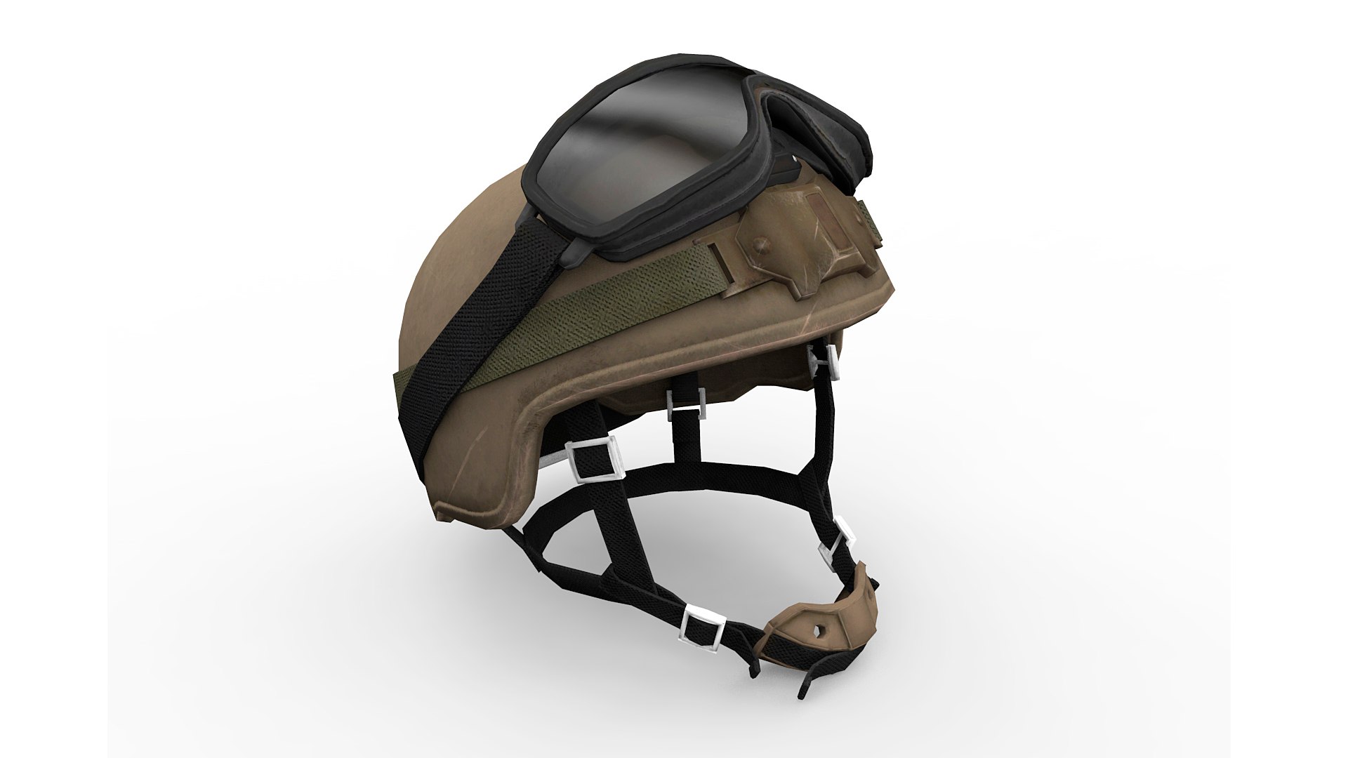 3D model Army helmet and goggles - TurboSquid 1903389
