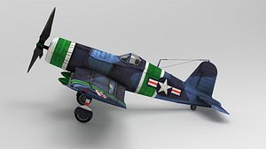Lowpoly f4u4 Aircraft 3D model