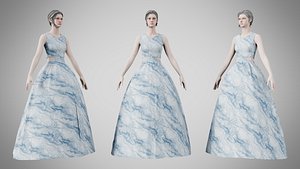 3D Dress 32 Ocean Frost v4