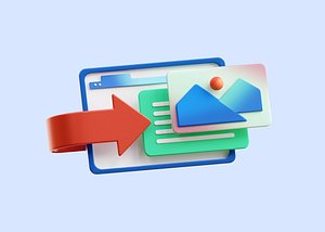 Transfer Data 3D Illustration model