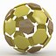 Soccerball split D yellow